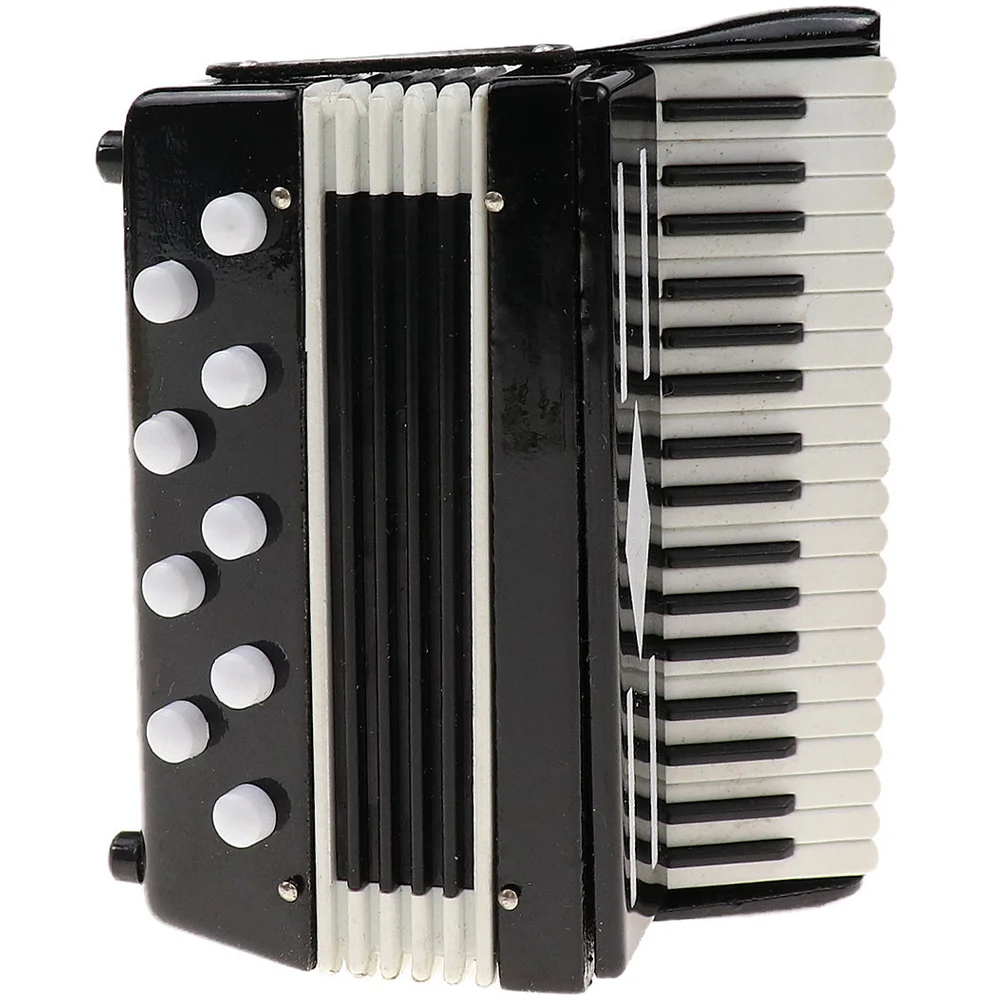 

Miniature Wood Accordion Statue Simulation Accordion Model Decorative Small Accordion Wood Craft