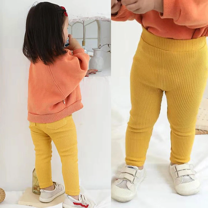 Kids Clothes Toddler Girls Leggings Pants Rib Cotton Trousers Baby Leggings Spring Autumn children pants children tights