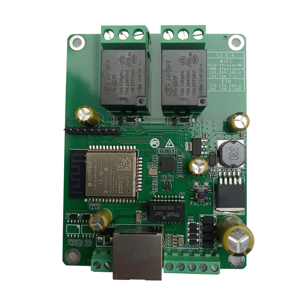 Ethernet Relay Module MQTT Modbus Wifi CAN RS485 TCP Digital Input Web Access Control Board CoAP Ethernet Relay Board