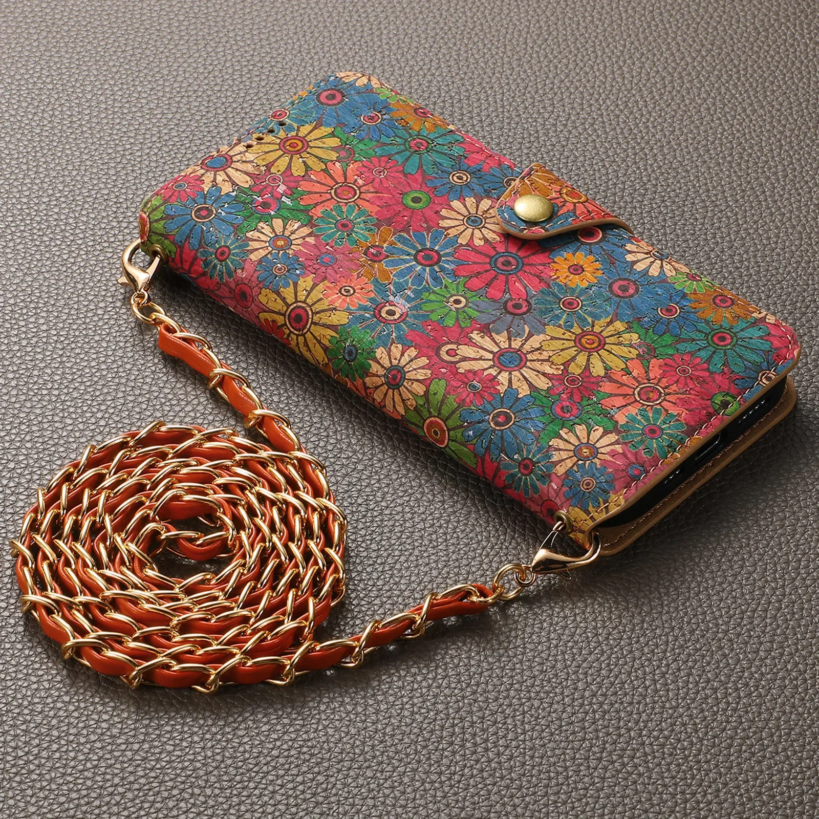 Sleek Faux Leather Flip Cover Wallet Phone Case with Magnetic Closure