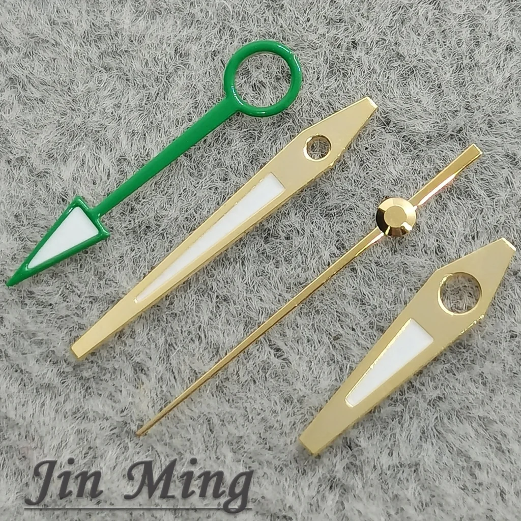 Premium Luminous Black/Grey Watch Hands with Green Glow
