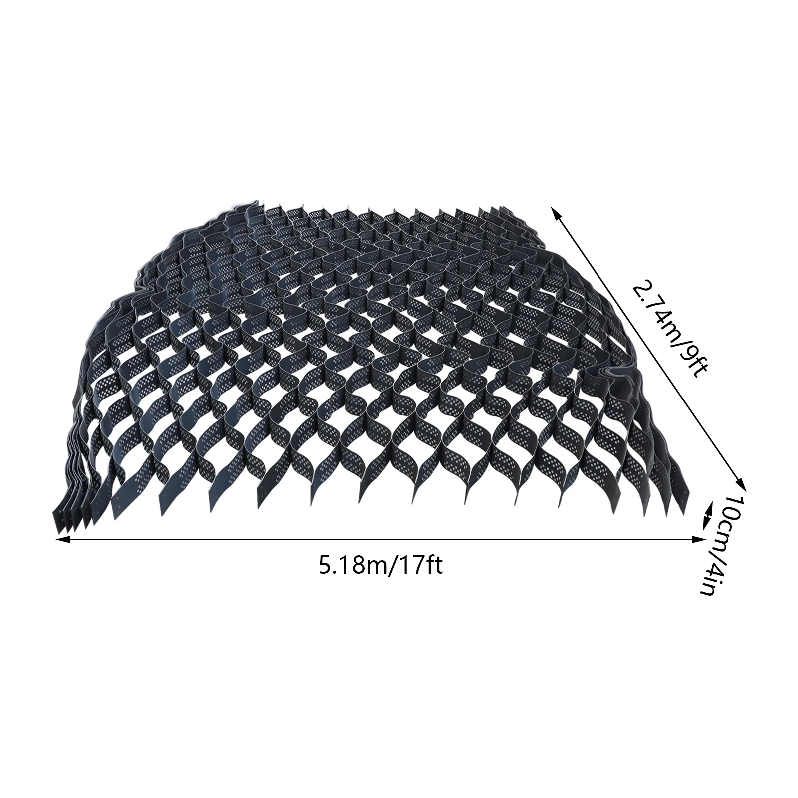 4 inch Thick Geo Grid Ground Grid Polyethylene Strength, for Landscaping, Parking Lots, Heavy Load Resistance Round Holes