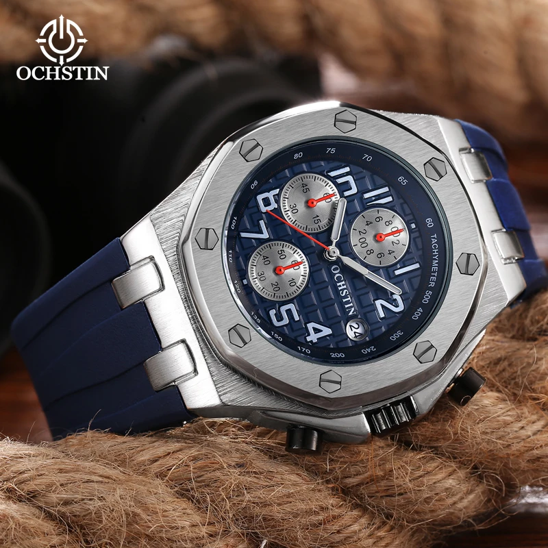 OCHSTIN Sports Trend Hot Pilot Series 2024 Men's Quartz Watch Wristwatch Multifunction Quartz Movement