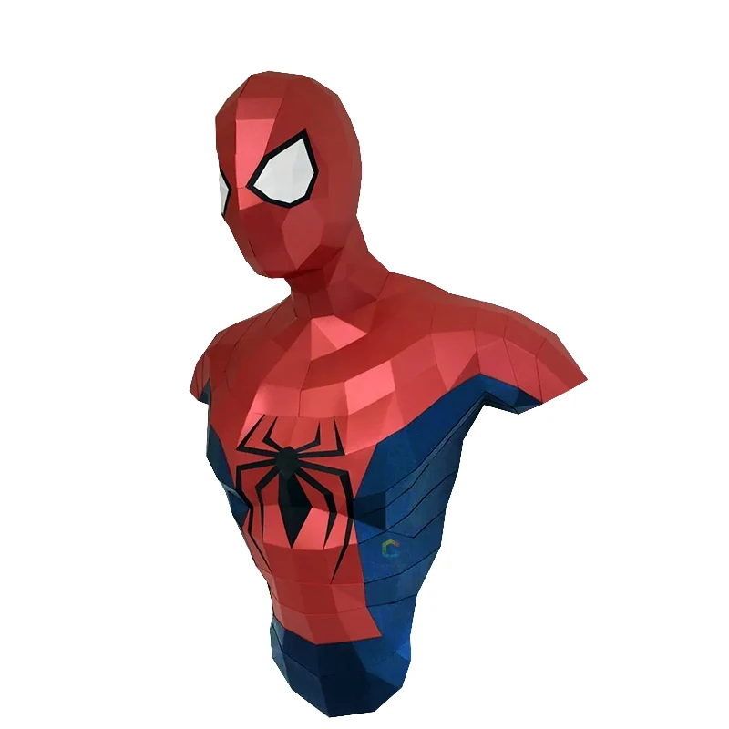 Marvel Spider Man Super Heroes Paper Model Home Decor Hallway Party Wall Decorations Papercraft 3D Sculpture DIY Hand Made Toys