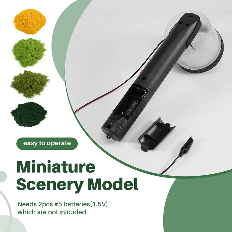 Flocking Kit Static Grass Applicator ABS Mini Flocking Machine With Antislip Handle For DIY Scenic Modelling Sand Table 2
