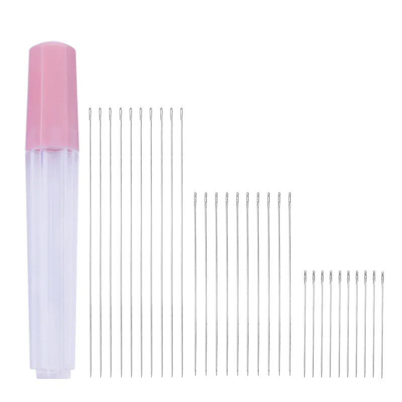 500 Spille Da Cucito Con Aghi Di Perle – Spilline Colorate Per Sartoria E Hijab – Contenitore Trasparente (Rosa)