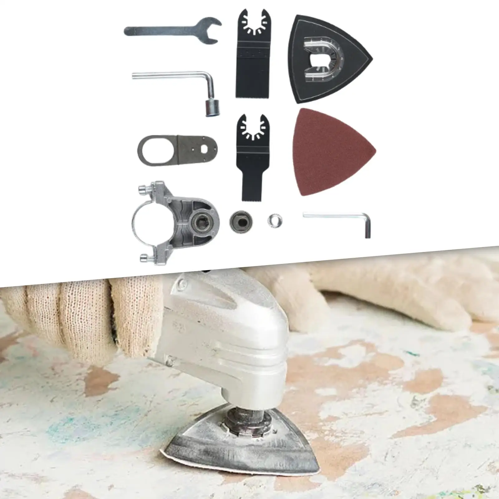 

Oscillating Multi Tool Converter Motor Tool Converter Oscillating Tool Adapter set for Polishing Remove Grout Sanding Grinding