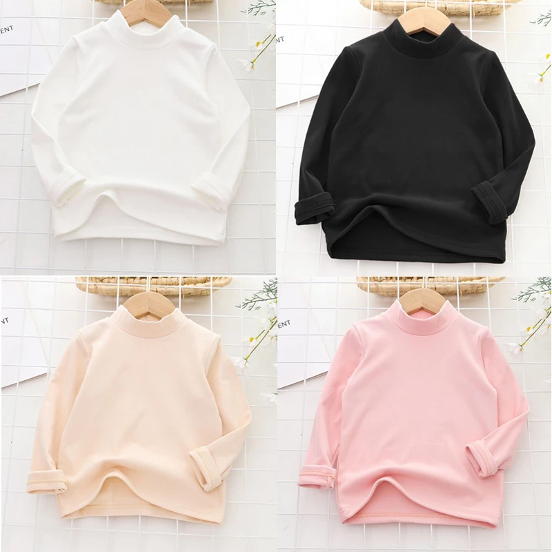 Camiseta Térmica Para Niña Manga Larga - Cuello Alto, Tela Suave, Ideal Como Capa Base Para Otoño E Invierno