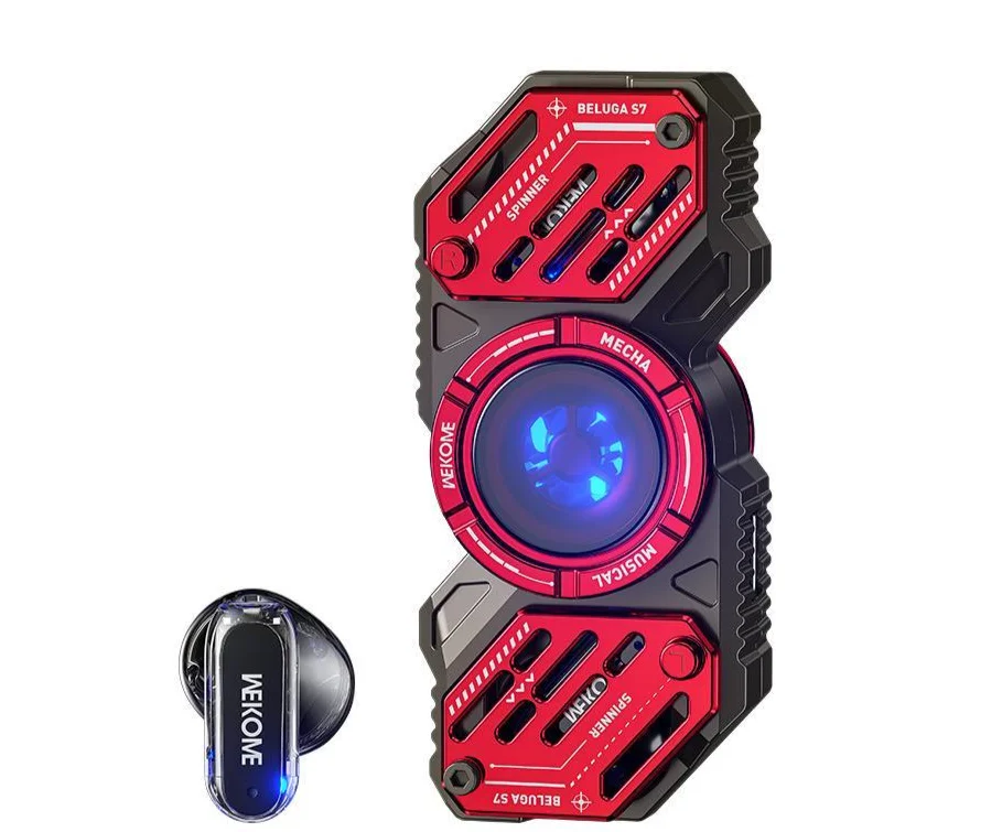 WME Mech lega di zinco creativo decompressione punta delle dita giroscopio 5.3 Bluetooth auricolari musicali Beluga S7_voghion.com