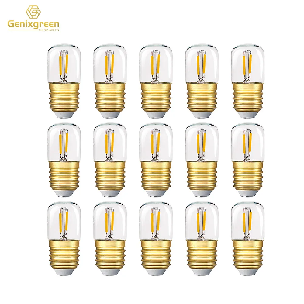 T28 1W Mini Tubular Vintage LED Lamp E27 Screw Base Clear Class Edison LED Filament Light Bulb 220V 2700K Warm White Light Bulbs