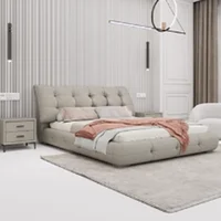 Chambre nordique lit esthétique Unique Double lit De couchage cadre salon Camas De Matrimonio dortoir meubles accessoires 3