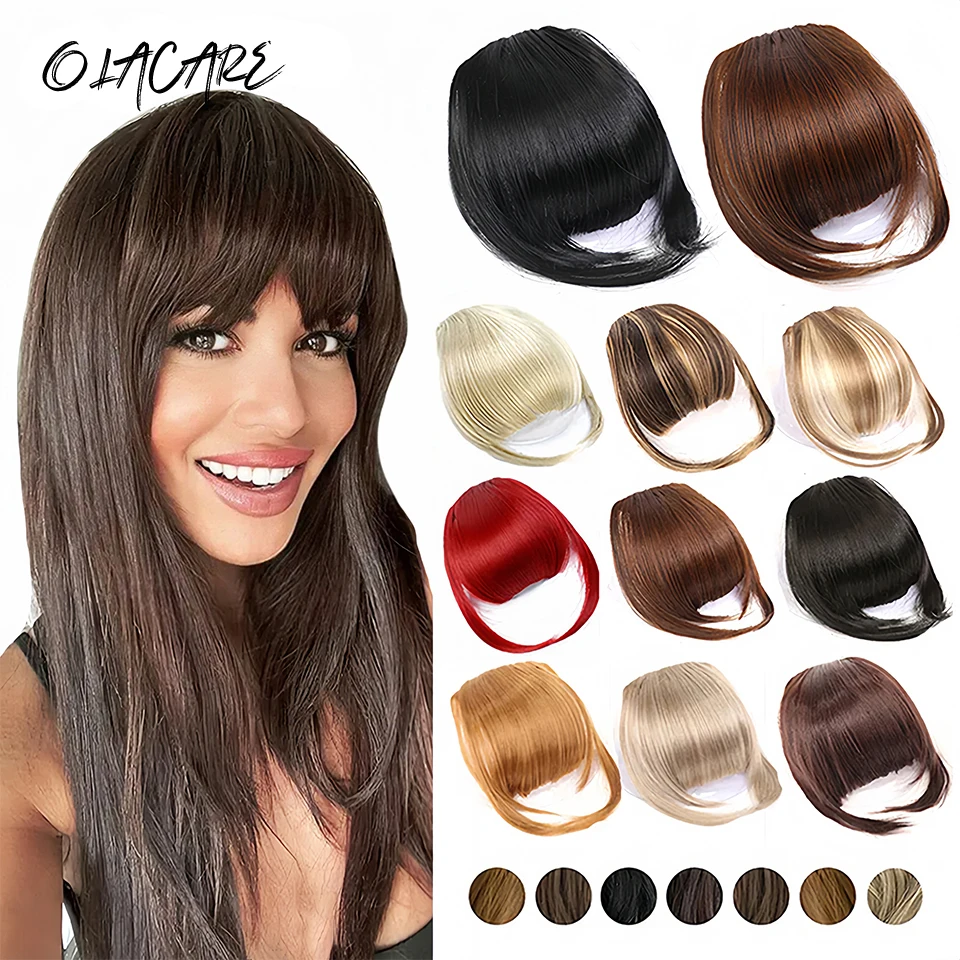 Synthetic Clip In Hair Bangs For Women