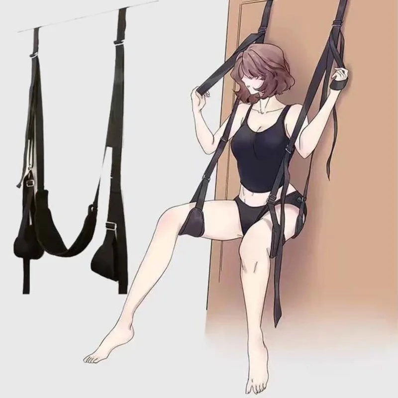 Sex Swing Love Furniture Fetish Bondage Adult Games Seat And Leg Pad Indoor Sex Erotic Hanging Door Swing Toys For Couples