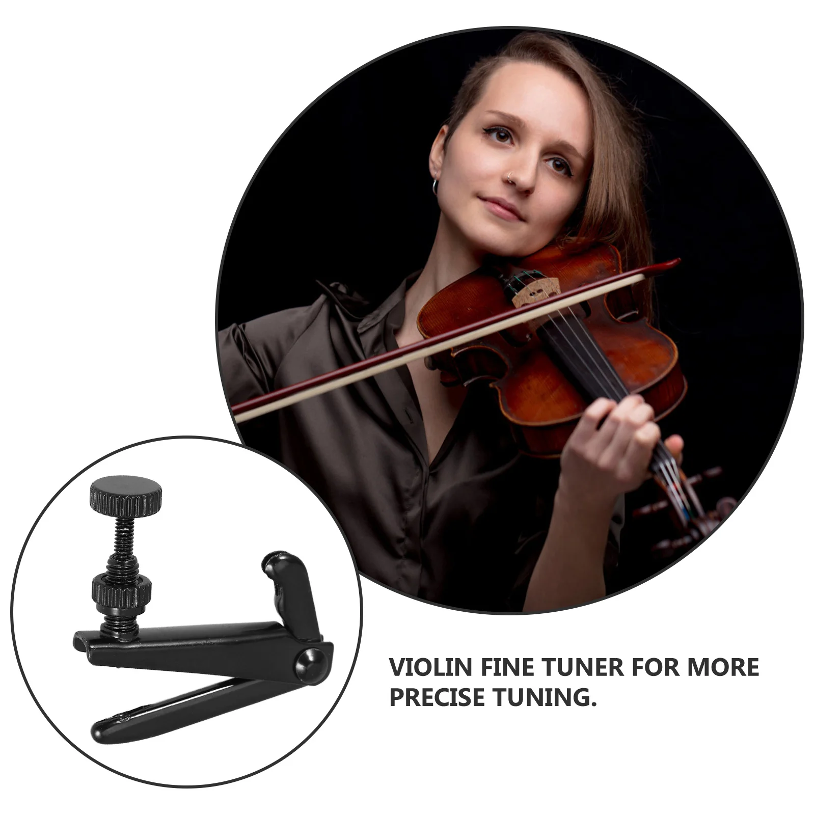 4 Pcs Tuning Violin Spinner Fiddle Fine Tuners Brass Adjusters Parts and Accessories