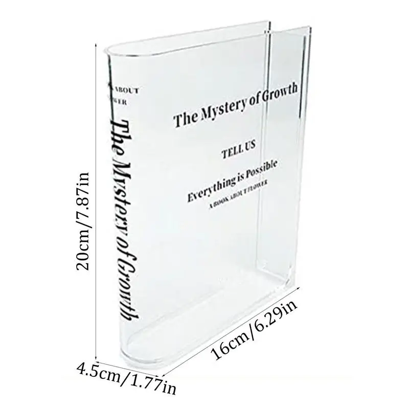 Creative Book Flower Vase Acrylic Flower Vase Plant Vases Decorative  Modern Style Vase Room Decor Floral Container ﻿ 6
