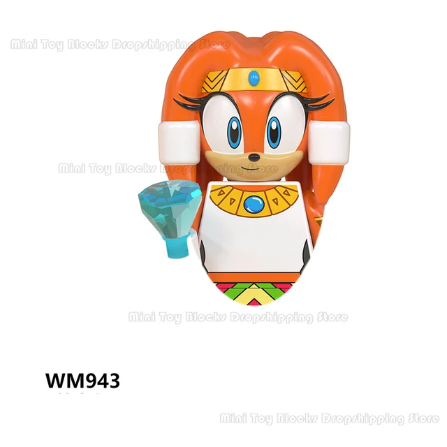 WM6086 WM6087 WM6088 LG1001 Sonics Anime Building blocks Amy Rose Ray Storm Shadow Bricks mini action toy figure Children gifts WM943