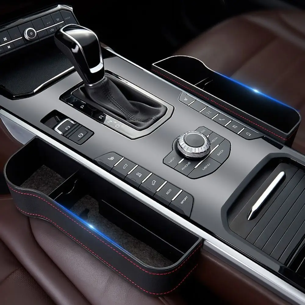 

Из искусственной кожи автомобильный ящик для хранения с держателем для чашки, универсальный автомобильный органайзер для хранения, классический, пригодный для использования