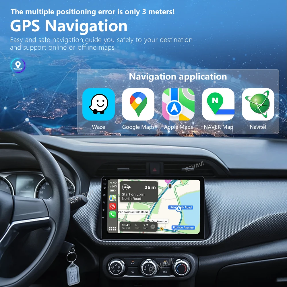 Radio Multimedia para Auto con Pantalla 2K y Android 16 Carplay para Nissan Kicks Micra P15 2016-2020, DSP Autoradio Estéreo 2Din 4