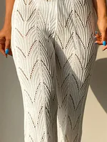 Beach Fashion Sexy Elegant Hollow Tree Bikini Blocked Knitted Pants - Image 3