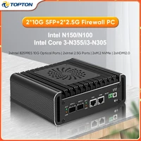 2x10G SFP+12th Gen Firewall Mini PC Intel Core 3-N355 i3-N305 N150 2xi226-V 2.5G DDR5 2xNVME NAS Server MiniPC pfSense Proxmox 1