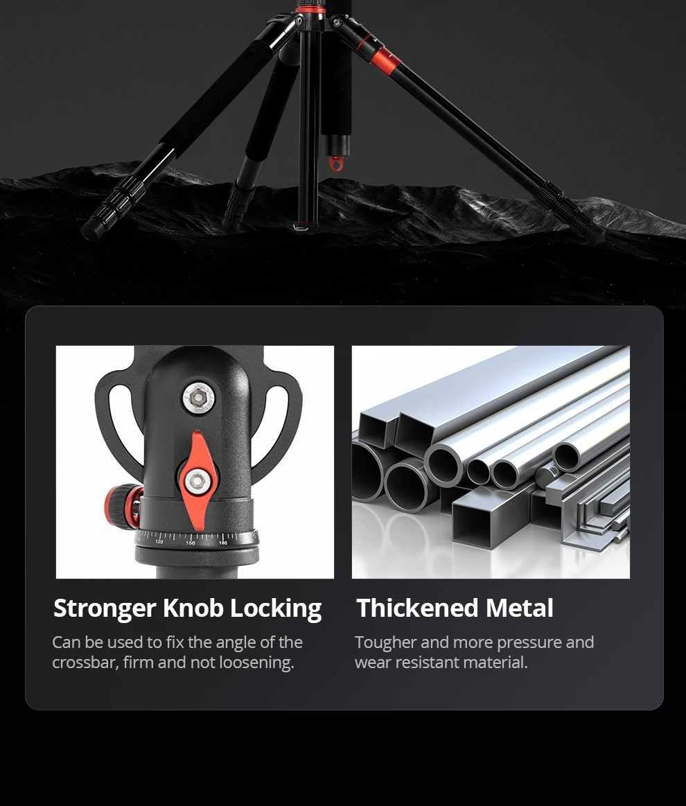 GM104 106cm Aluminium Alloy Tripod Extended Crossbar Adjusted Multi-Angle Shooti