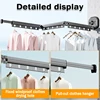Sucker Retractable Cloth Drying Rack Collapsible Cloth Hanger Aluminum Wall Mount Indoor Space Saving Home Laundry Drying rack 4