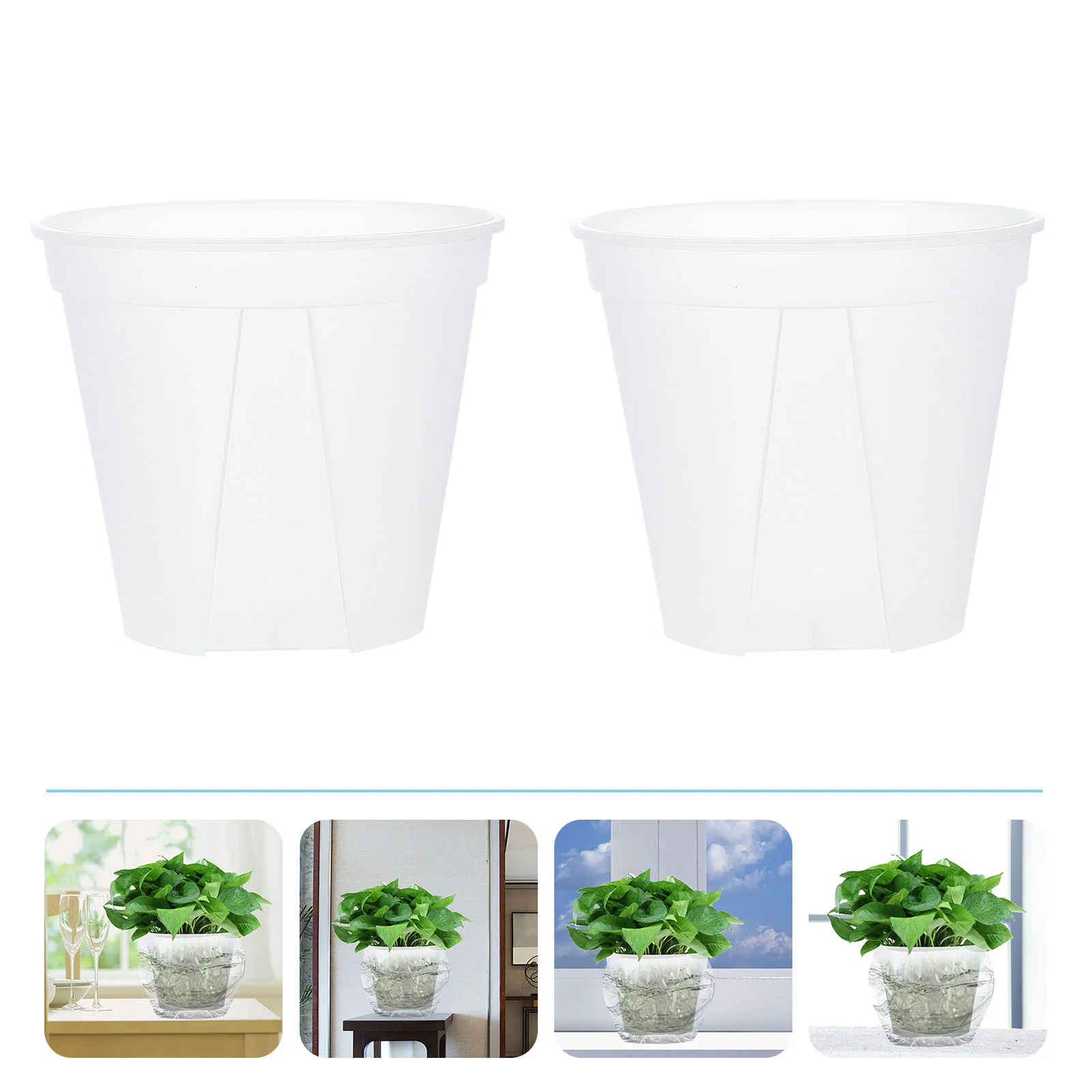 

10 Pcs Basin Control Root Plant Pots Small Clear Container Planter Flowerpots Indoor Plants Pp Plastic Containers