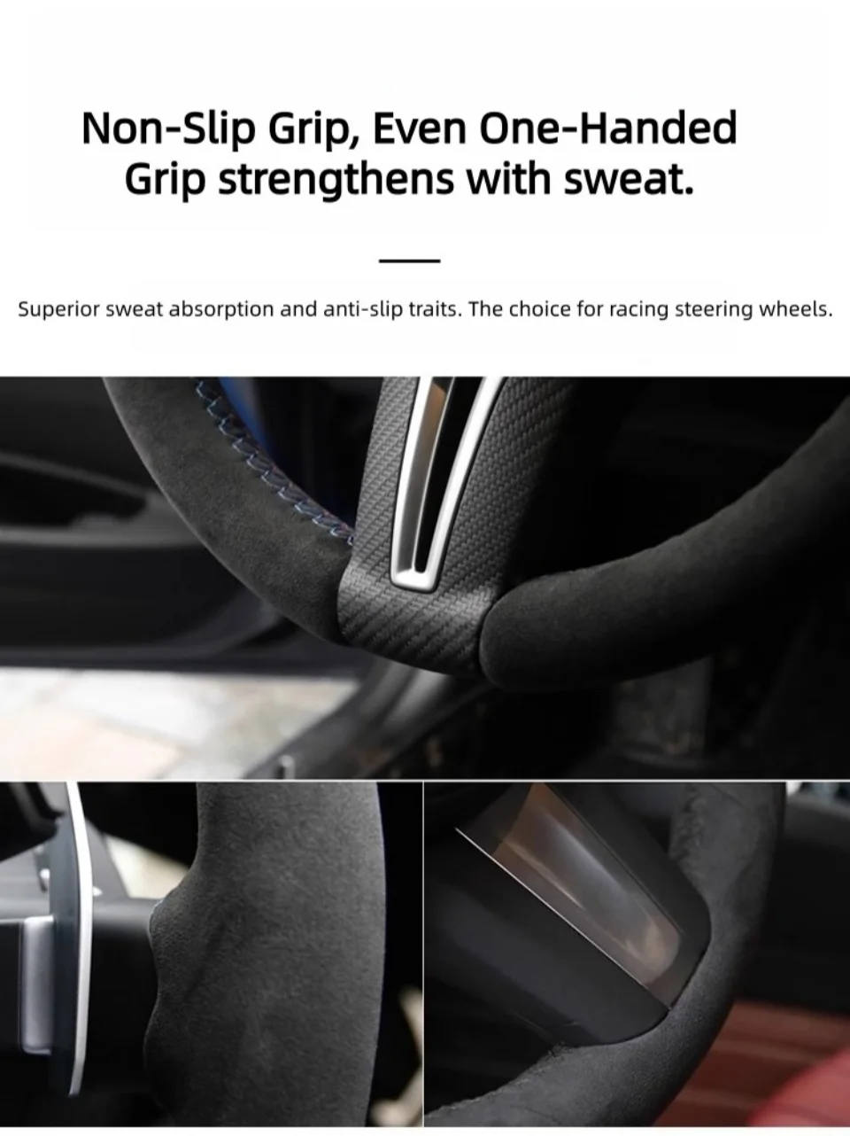 Maßgeschneiderte Auto-Lenkradabdeckung aus Wildleder, STI Levorg STI 2014–2021, Autozubehör, DIY-Lenkradbezug für Subaru WRX – Detail 4