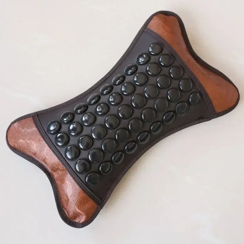 Jade germanium stone massage neck pillow improve the body's blood circulation of cervical vertebra of magnetic therapy and healt