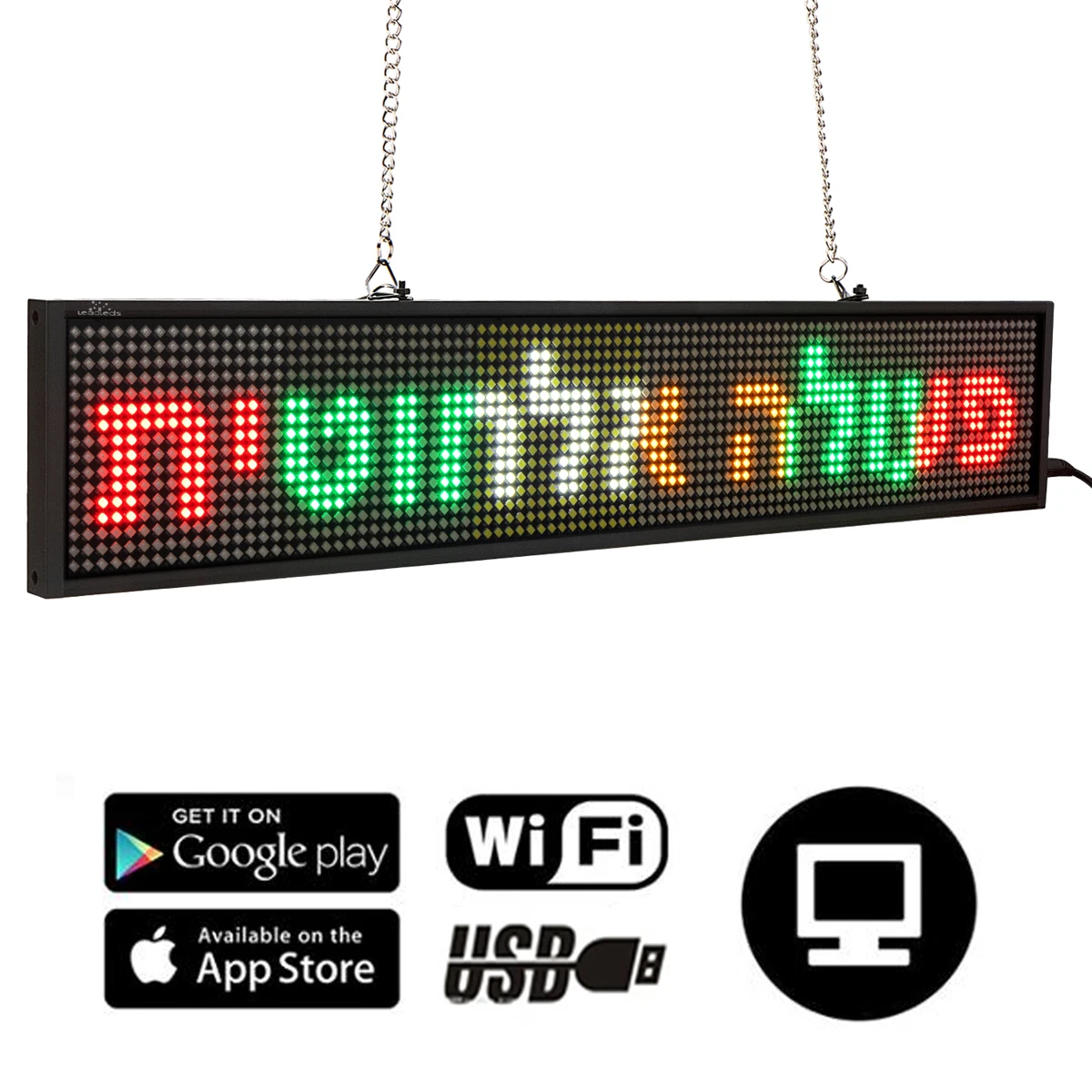 

P5 50CM SMD LED Sign Board WiFi Programmable Scrolling Message Multicolor LED Display Board for Shop Window Advertising Business