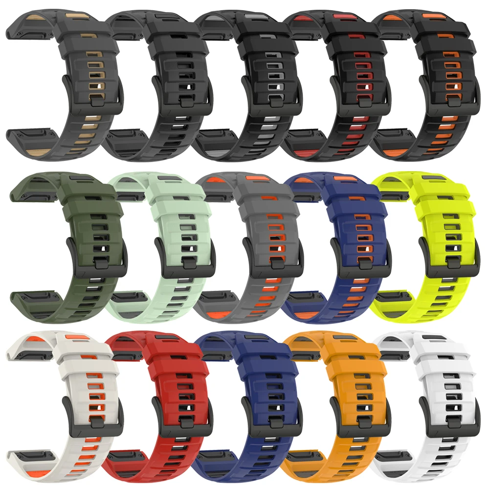 QuickFit Sports Silicone Watch Strap, 26mm/22mm