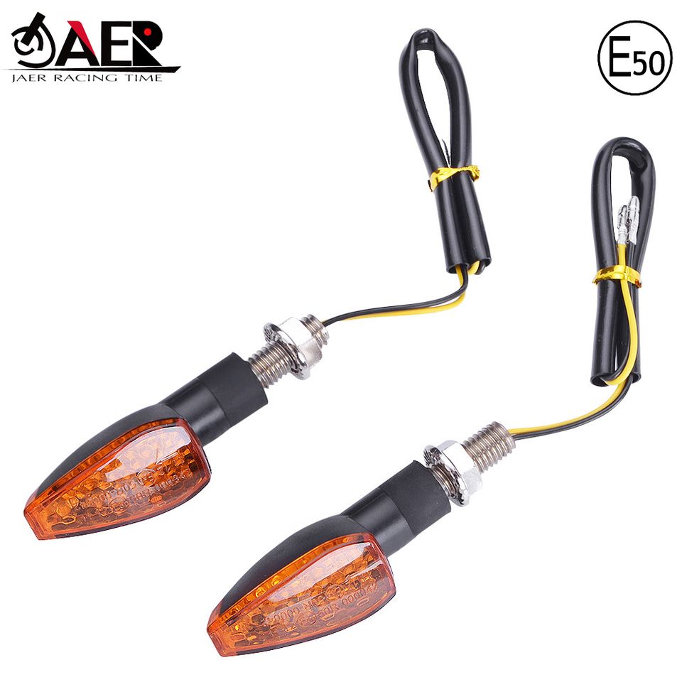 Hot Sale 2X Universal Motorcycle LED Turn Signal Indicators Light Amber Blinker Light 14 led 12V 2W Short Motorbike Lamp