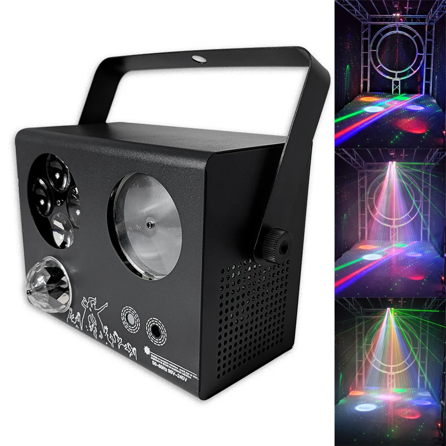 

RGB светодиодный узор, светильник рустальный луч, RG Лазерный узор, проектор 4 в 1 DMX, сценическое освещение для диджея, дискотевечерние НКИ, концерта, клуба, светильник вой эффект
