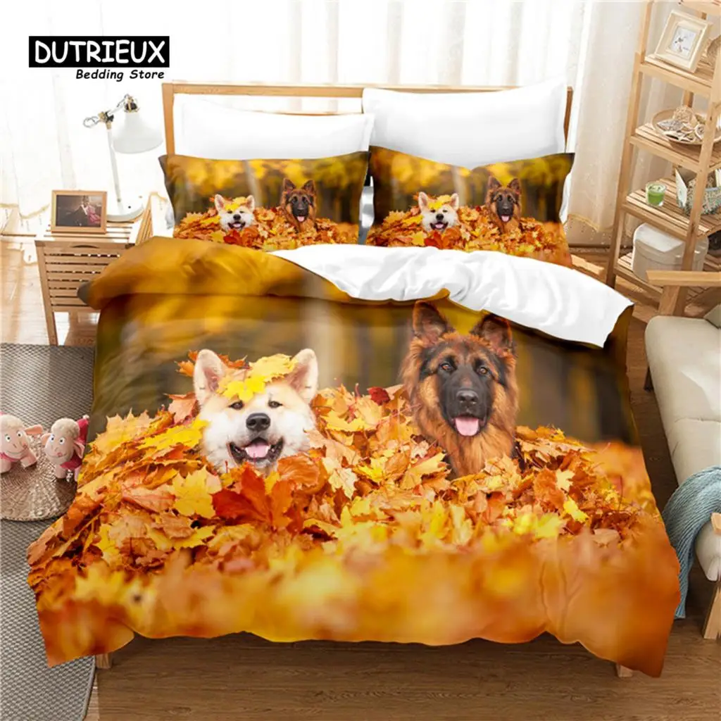 

Cute Dog Bedding Set, 3Pcs Duvet Cover Set, Soft Comfortable Breathable Duvet Cover, For Bedroom Guest Room Decor