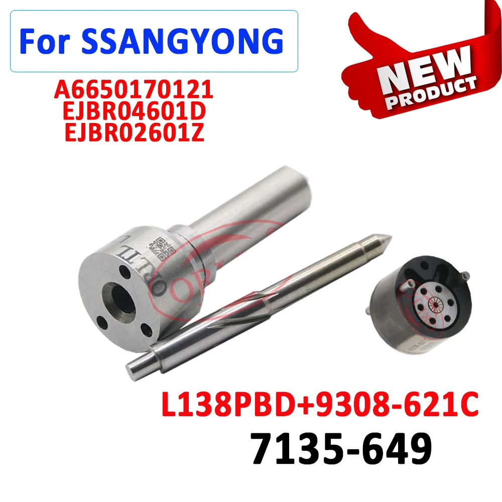 

Наборы для ремонта дизельного топлива EJBR04601D, форсунка инжектора общей топливной магистрали L138PBD A6650170321, клапан 9308-621C для SsangYong Rexton 2,7 XDI 163