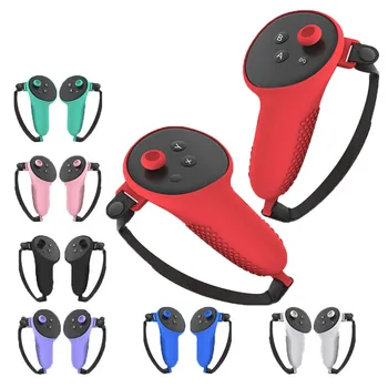 Accessori VR Custodia protettiva in gomma per Meta Oculus Quest 3 Controller touch VR Copertura in silicone Impugnatura in pelle