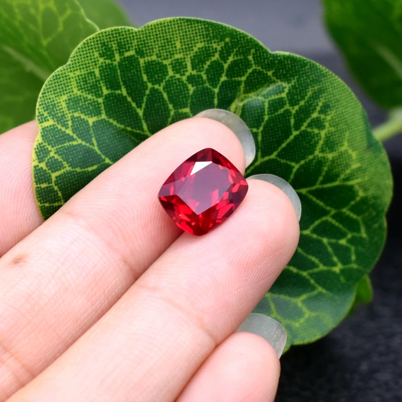 Box Storage Ruby Gem12&times;16mm Fat Rectangular Faceted Cut VVS Loose Gemstone for Jewelry Making/Collection/Inlay/Gift Gem Beads