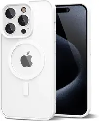 Durable Clear MagSafe-Compatible Phone Case for iPhone SE 2022 (WHITE)