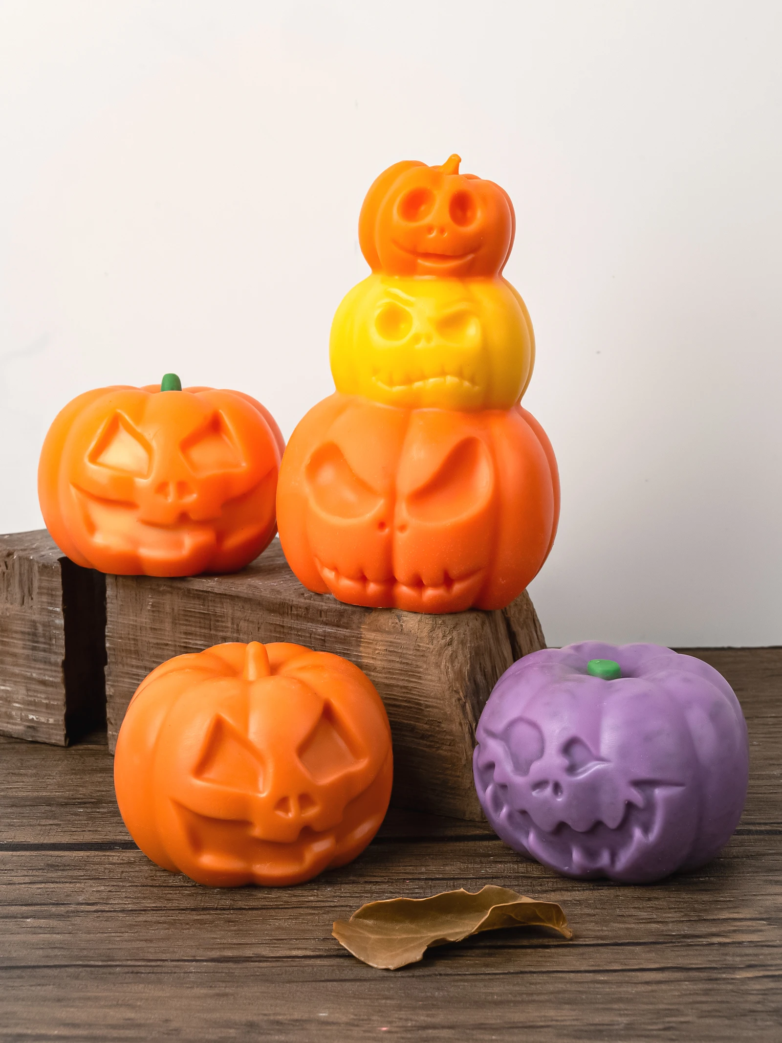 

3D подсвечник в виде тыквы на Хэллоуин, товары для рукоделия, пластырь, капельная смола, форма, праздничное украшение