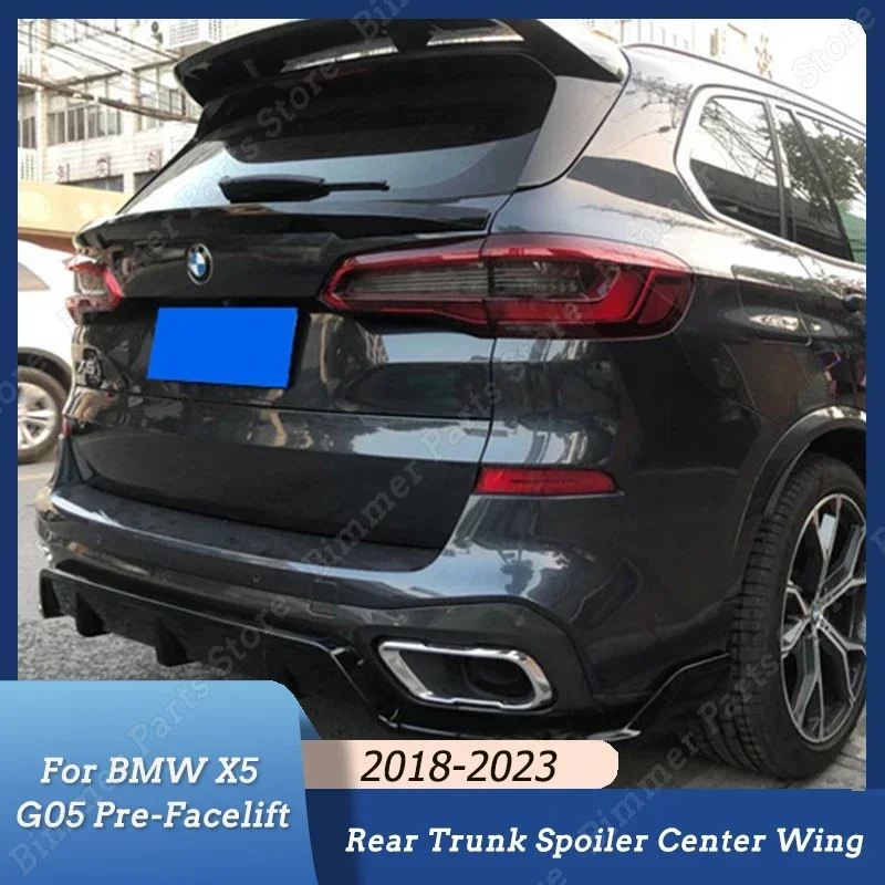 

For BMW X5 G05 Pre Facelift Gloss Black Rear Trunk Window Spoiler Splitter Center Wing Lip Body Kit Car Accessories 2018-2023