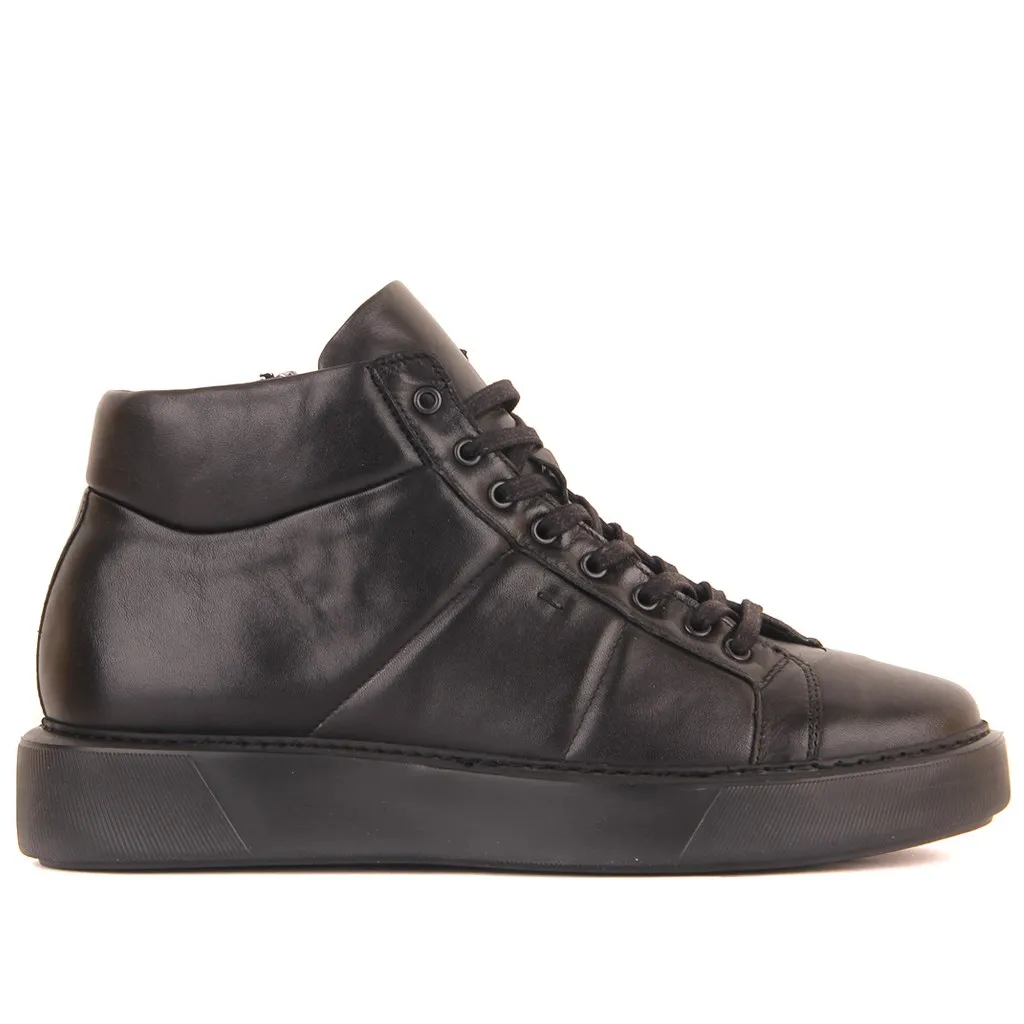 

Sail-Lakers Black Leather Zipper Male Boots