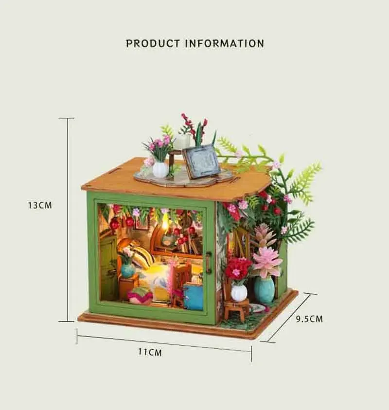 مجموعة ألعاب بيت الدمية الخشبية ذاتية الصنع، تتضمن...