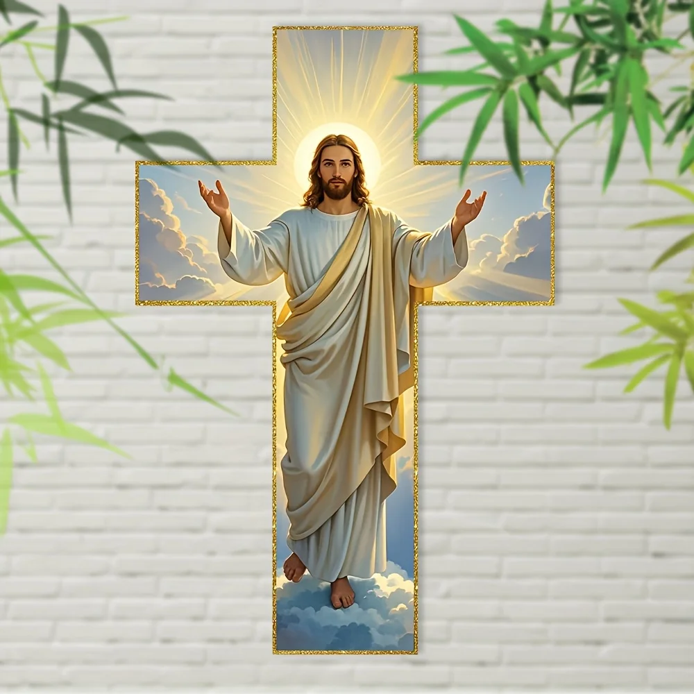 Christ Jesus Wooden Wall Hanging Cross 1pc wooden cross