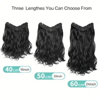 Extensions capillaires synthétiques longues ondulées en forme de U, Extensions capillaires à Clip de 16 pouces/20 pouces/24 pouces pour femmes, accessoires capillaires 4