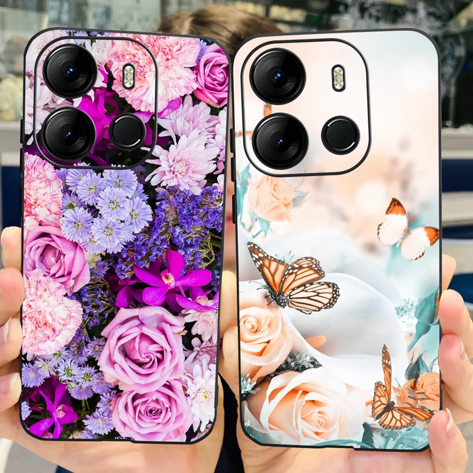Colorful Painted Back Cover Clear Silicone Soft Slim Phone Case