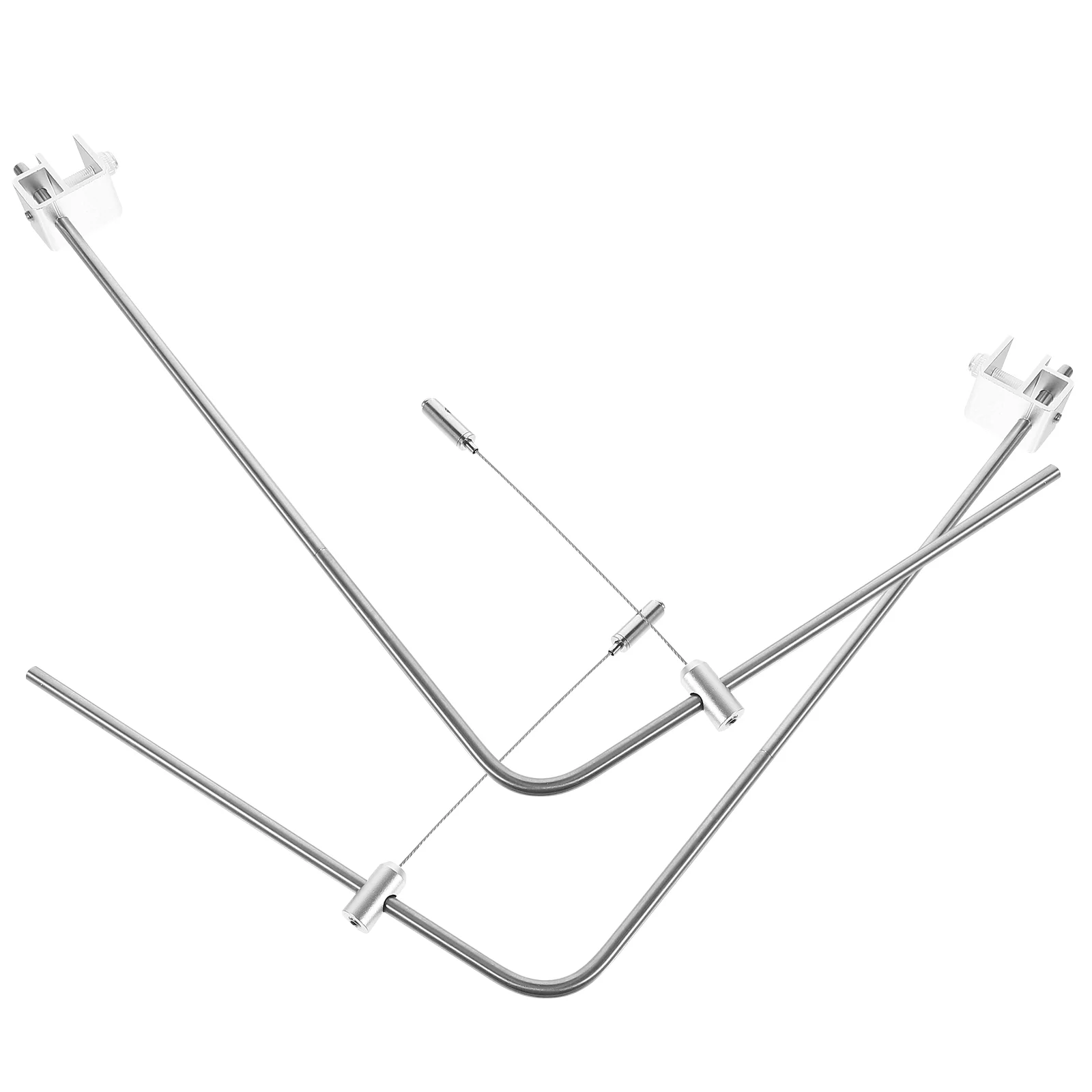 

Practical Aquarium Light Rack Universal Fish Tank Hanging Bracket Accessory Silver Without Lightings Pulley Shape Random