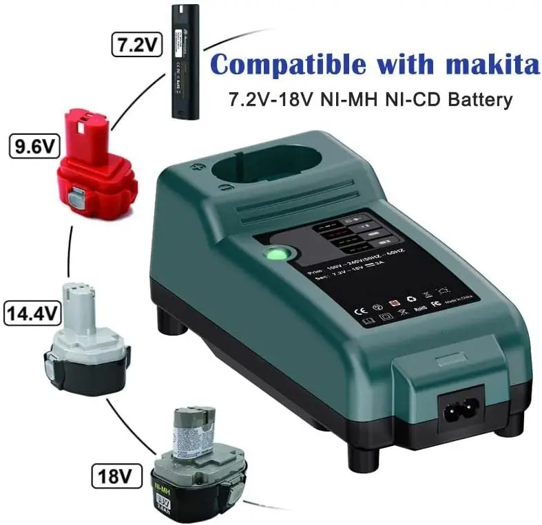 2 Batterie Sostitutive Powayup 12V 3.6Ah Per Makita - Compatibili Con Modelli 1222, 1233, PA12 E Altri