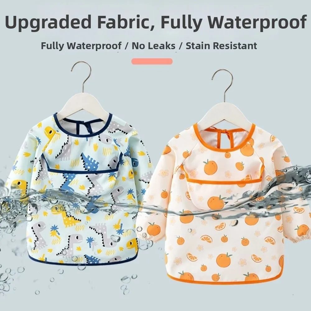 방수  턱받이, 이유식 블라우스, 쌀알 포켓,  긴팔 앞치마, 용 턱받이, 부드러운 용 턱받이