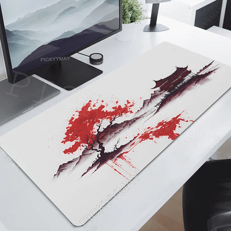 Estilo Chinês Pintura a Tinta Gamer Mousepad Tapete de Mesa Empresa Mousepad Grande Mouse Pad Almofadas de Mesa de Escritório - Imagem 5