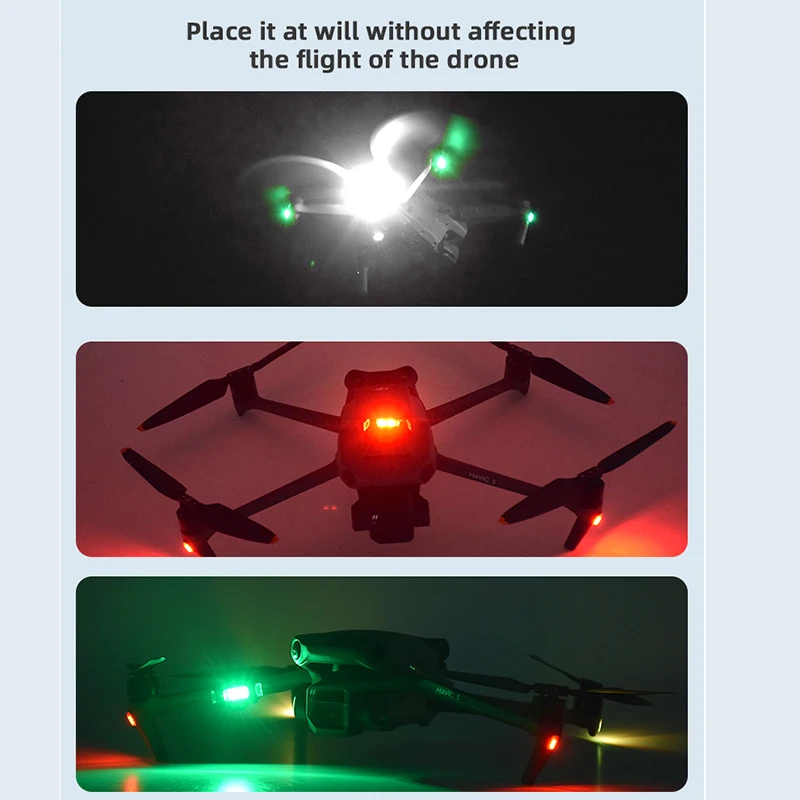 Feu de position LED pour drone, 7 couleurs, batterie 90mAh, sécurité vol nocturne
